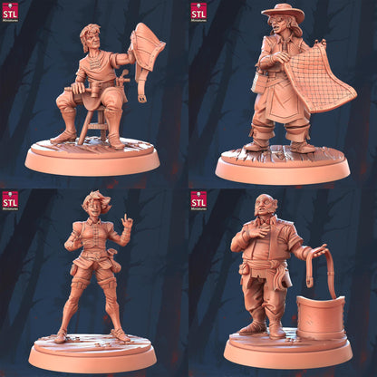 Saddlemaker NPC Set | Tabletop Scale | D&D TTRPG Miniature | STL Miniatures