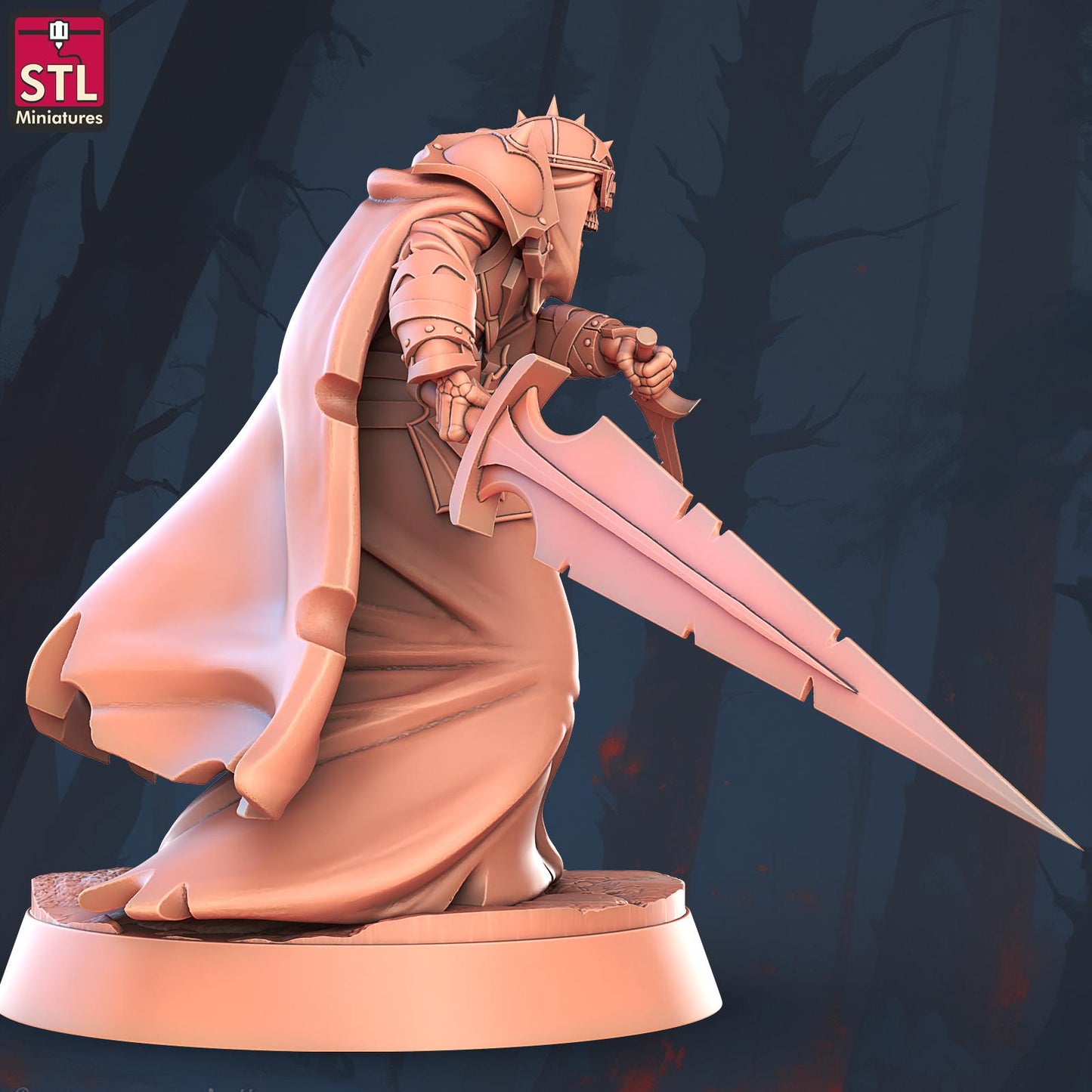 Shadow Knight Monster | Tabletop Scale | D&D TTRPG Miniature | STL Miniatures