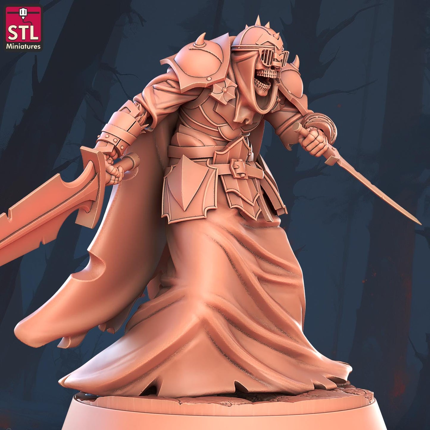 Shadow Knight Monster | Tabletop Scale | D&D TTRPG Miniature | STL Miniatures