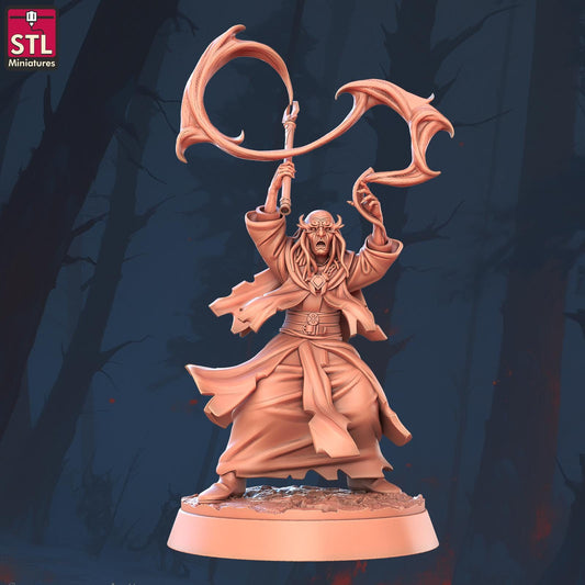 Tekratis Sorcerer | Tabletop Scale | D&D TTRPG Miniature | STL Miniatures