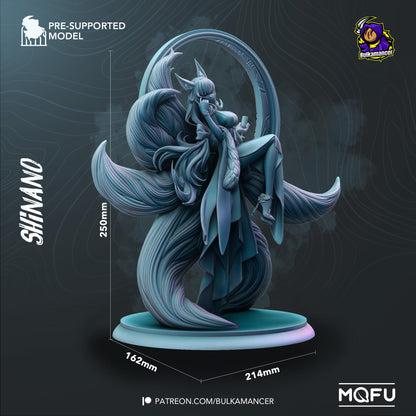 Laidback Kitsune | Resin Garage Kit Sculpture Anime Video Game Fan Art Statue | Bulkamancer Sculpts