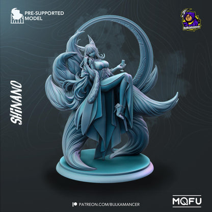 Laidback Kitsune | Resin Garage Kit Sculpture Anime Video Game Fan Art Statue | Bulkamancer Sculpts