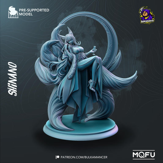 Laidback Kitsune | Resin Garage Kit Sculpture Anime Video Game Fan Art Statue | Bulkamancer Sculpts