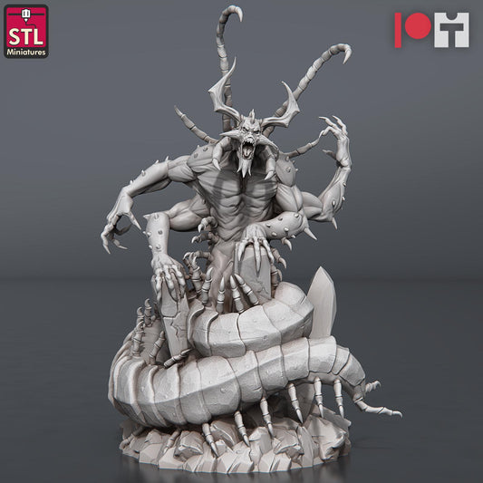 Tiszirain Scalpendra Boss Demon Monster | Tabletop Scale | D&D TTRPG Miniature | STL Miniatures