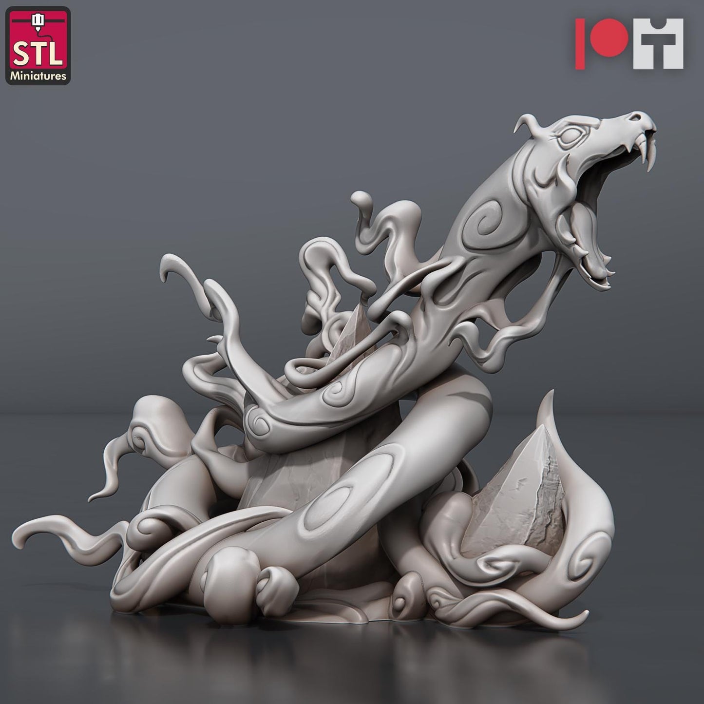 Vapor Snake Set | Tabletop Scale | D&D TTRPG Miniature | STL Miniatures