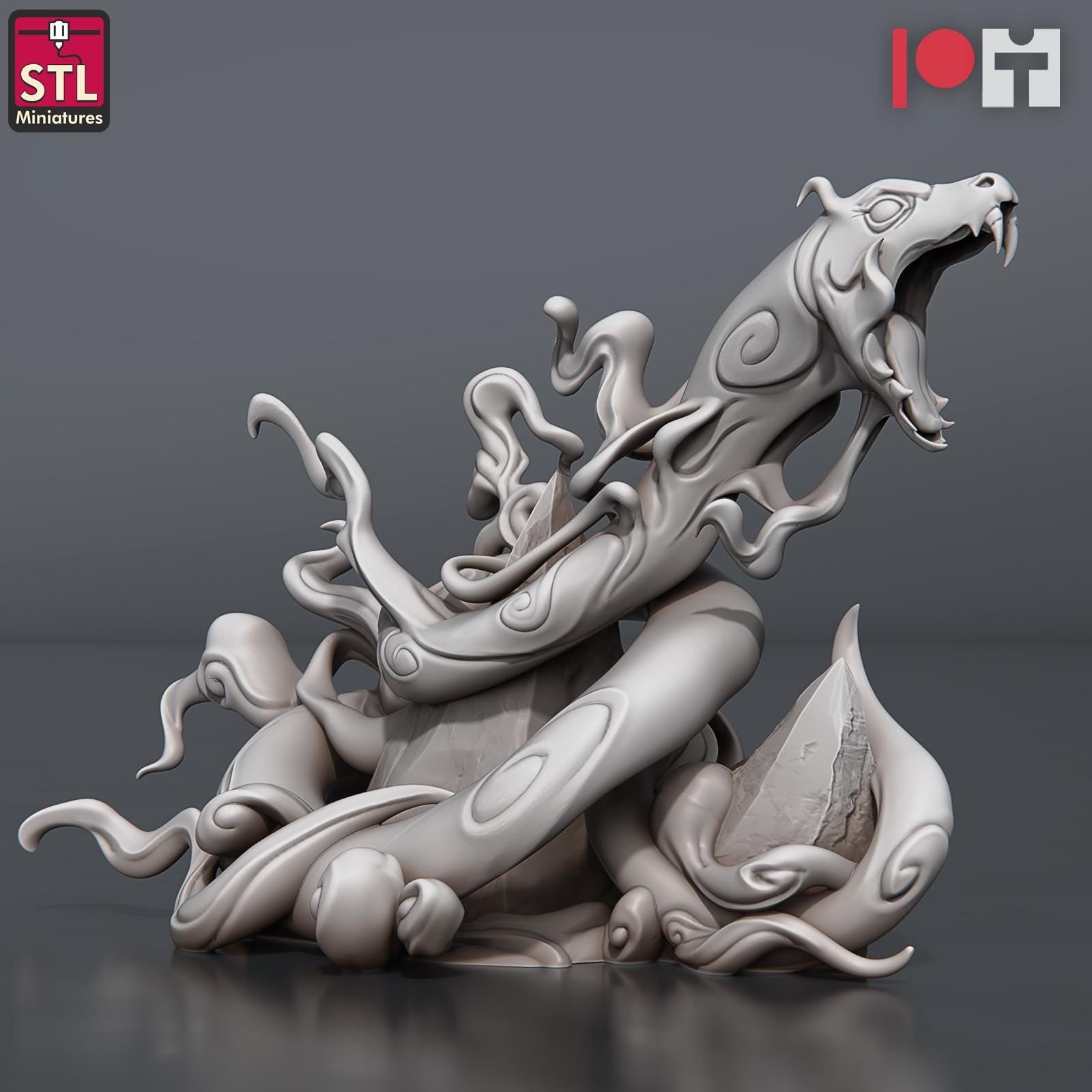 Vapor Snake Set | Tabletop Scale | D&D TTRPG Miniature | STL Miniatures