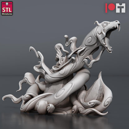 Vapor Snake Set | Tabletop Scale | D&D TTRPG Miniature | STL Miniatures