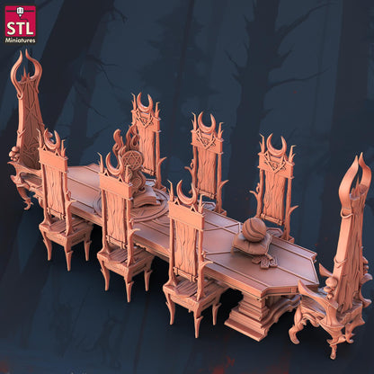 Witches' Council NPC Set | Tabletop Scale | D&D TTRPG Miniature | STL Miniatures