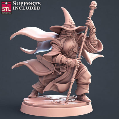 Wizard | Tabletop Scale | D&D TTRPG Miniature | STL Miniatures