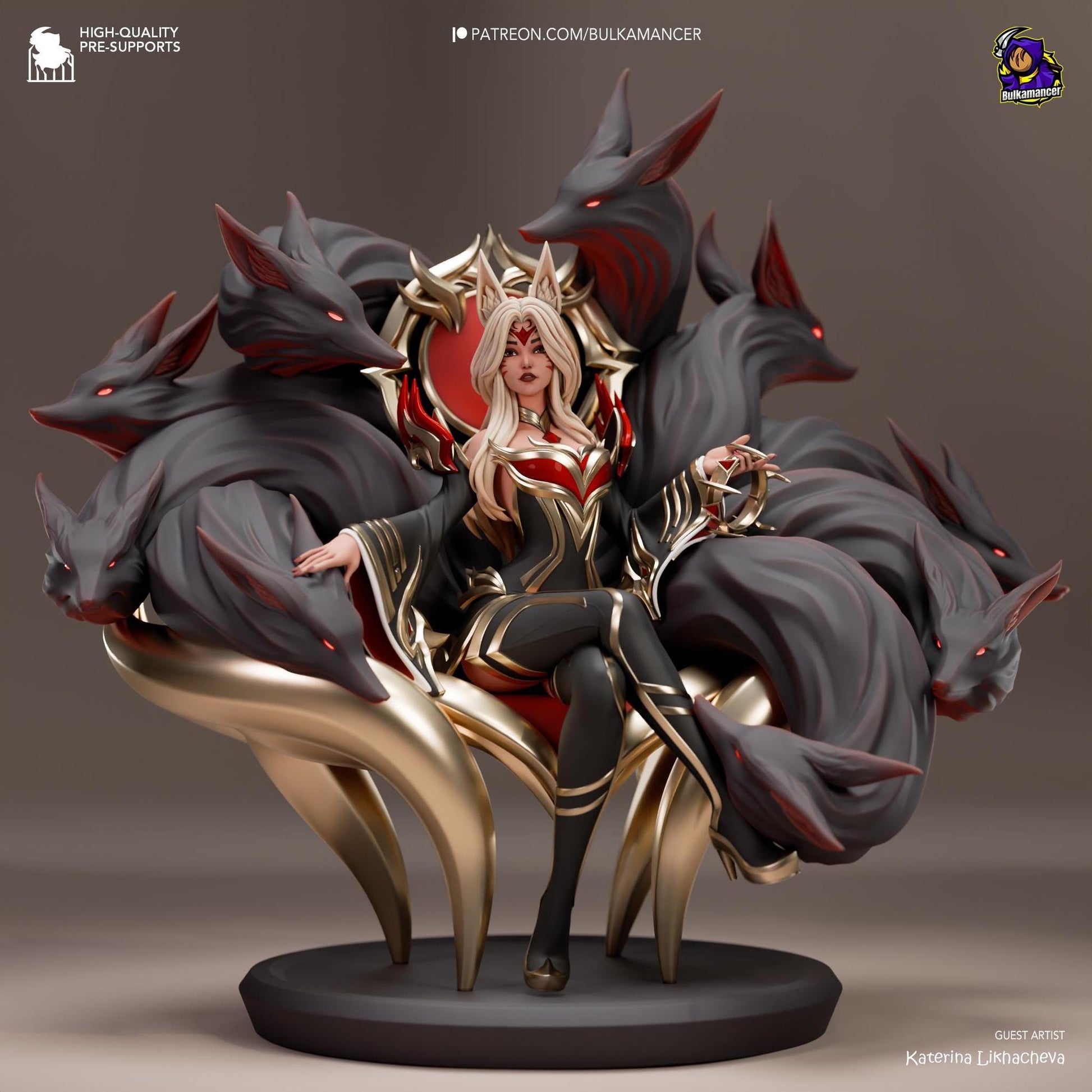 Legendary Kitsune | Resin Garage Kit Sculpture Anime Video Game Fan Art Statue | Bulkamancer Sculpts