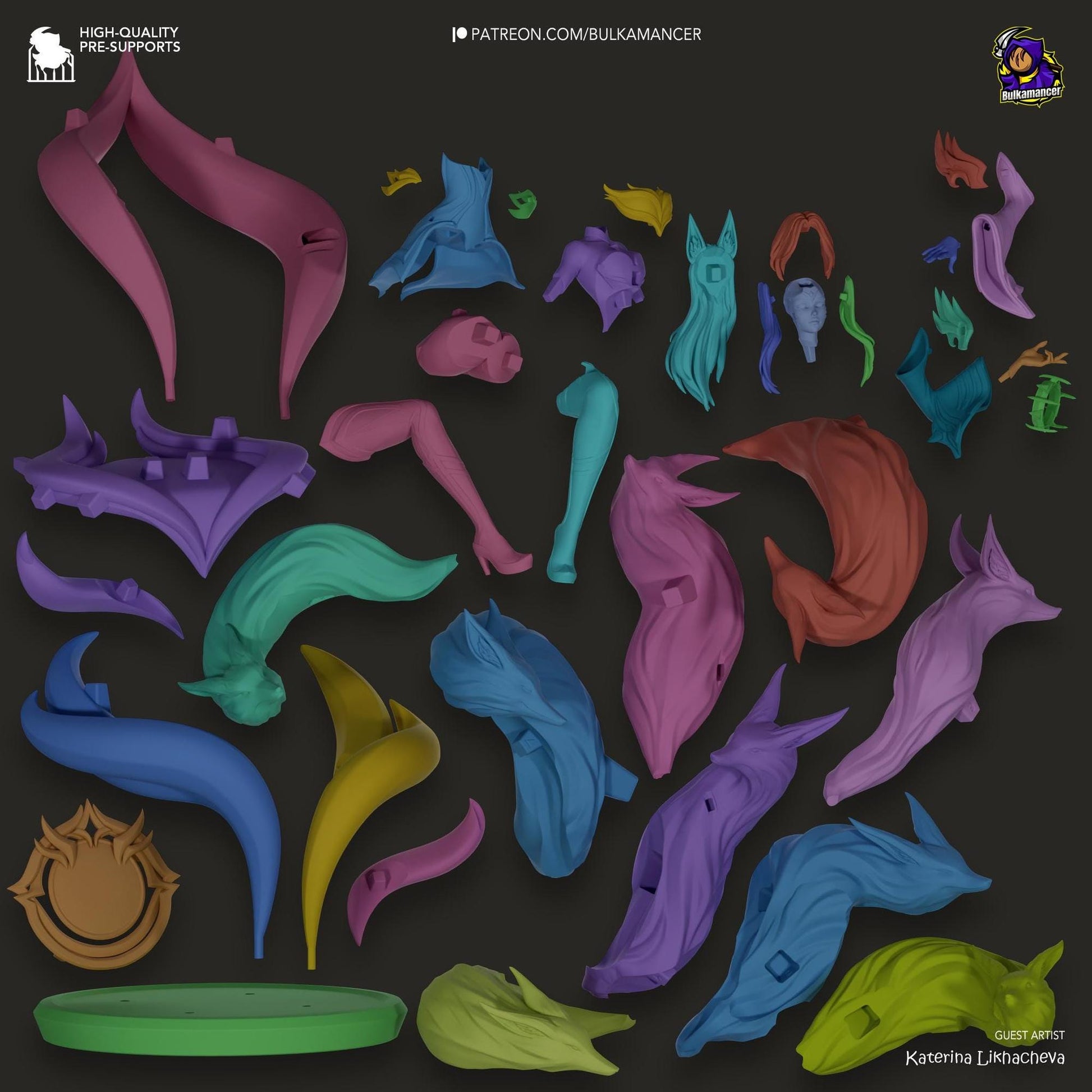 Legendary Kitsune | Resin Garage Kit Sculpture Anime Video Game Fan Art Statue | Bulkamancer Sculpts