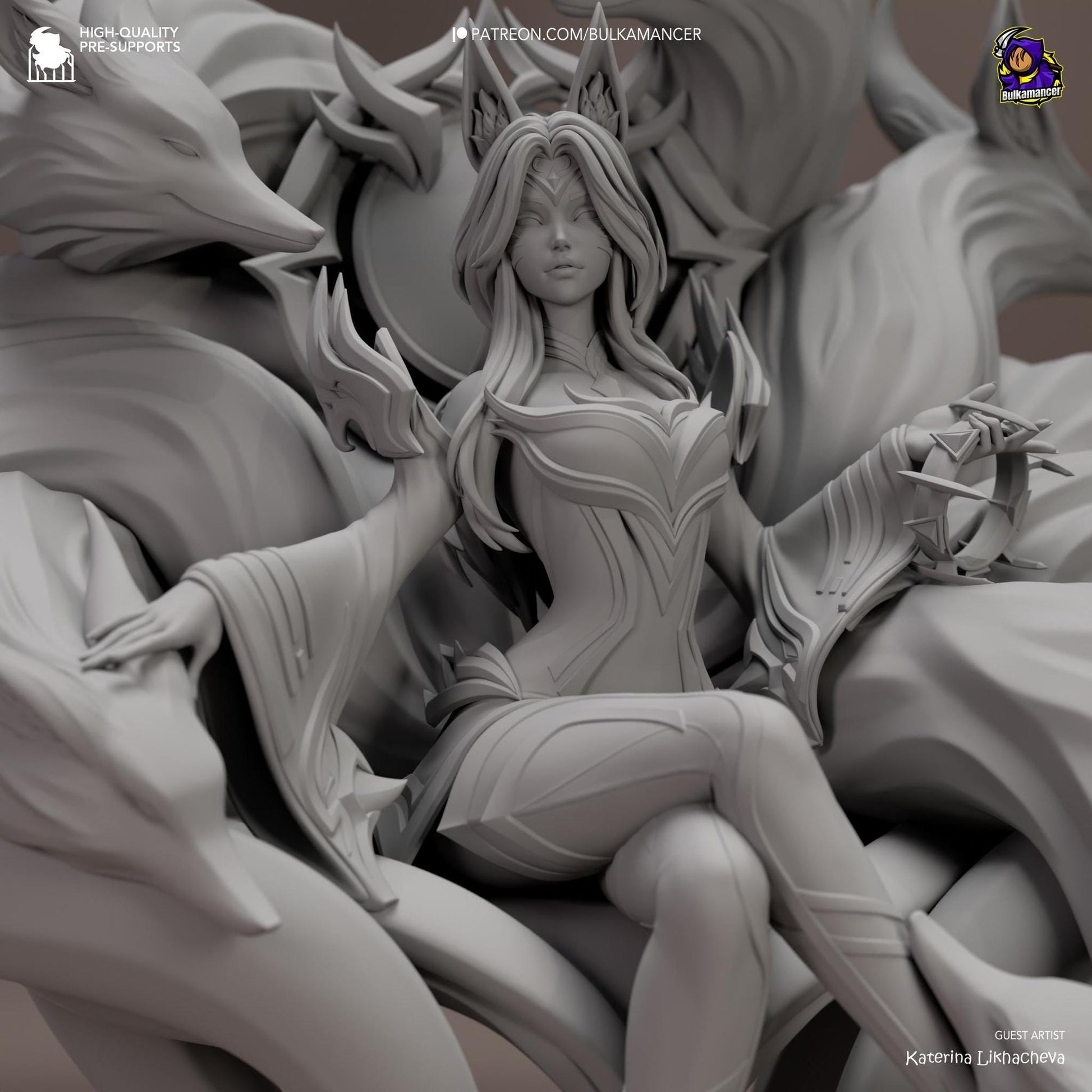 Legendary Kitsune | Resin Garage Kit Sculpture Anime Video Game Fan Art Statue | Bulkamancer Sculpts