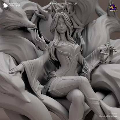 Legendary Kitsune | Resin Garage Kit Sculpture Anime Video Game Fan Art Statue | Bulkamancer Sculpts