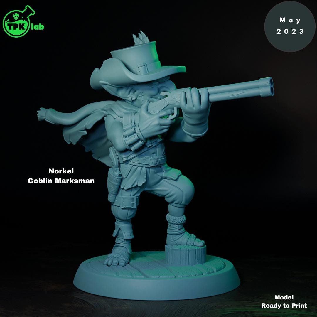Norkel, the Goblin Marksman | Tabletop Gaming Miniature | TPKLab