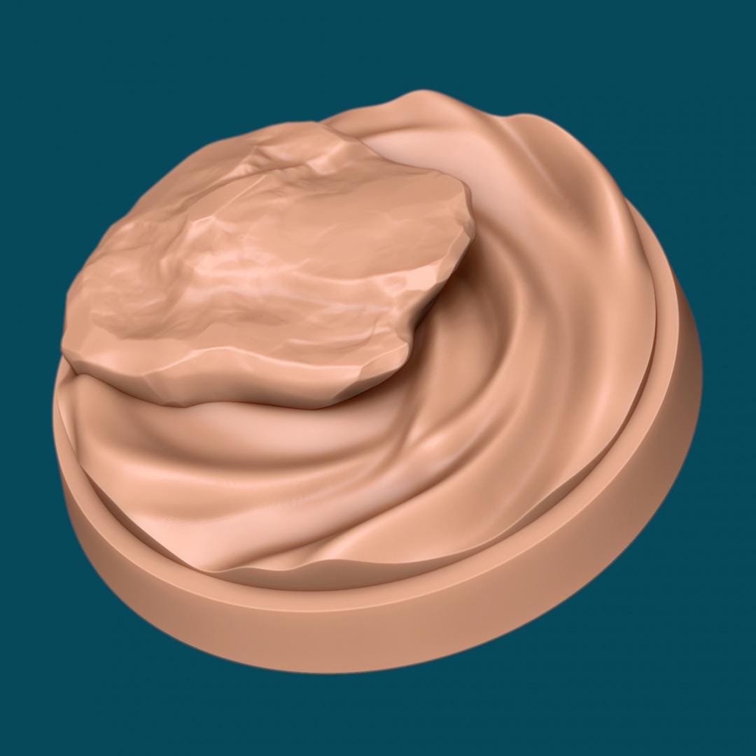 Impacted Bases | TTRPG Miniature Sculpted Base | Awkward Penguin's Minis