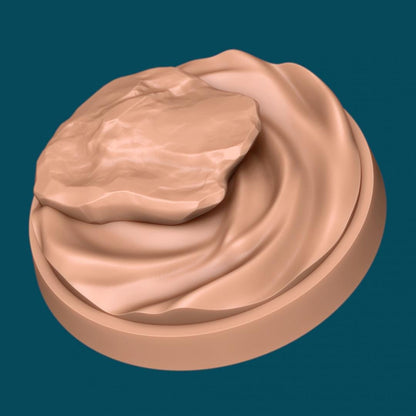 Impacted Bases | TTRPG Miniature Sculpted Base | Awkward Penguin's Minis