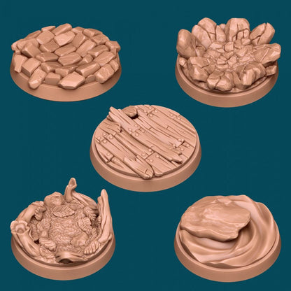 Impacted Bases | TTRPG Miniature Sculpted Base | Awkward Penguin's Minis