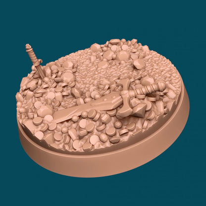 Treasure Bases | TTRPG Miniature Sculpted Base | Awkward Penguin's Minis