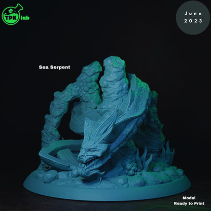 Sea Snake Deep Ocean Monster | Tabletop Gaming Miniature | TPKLab