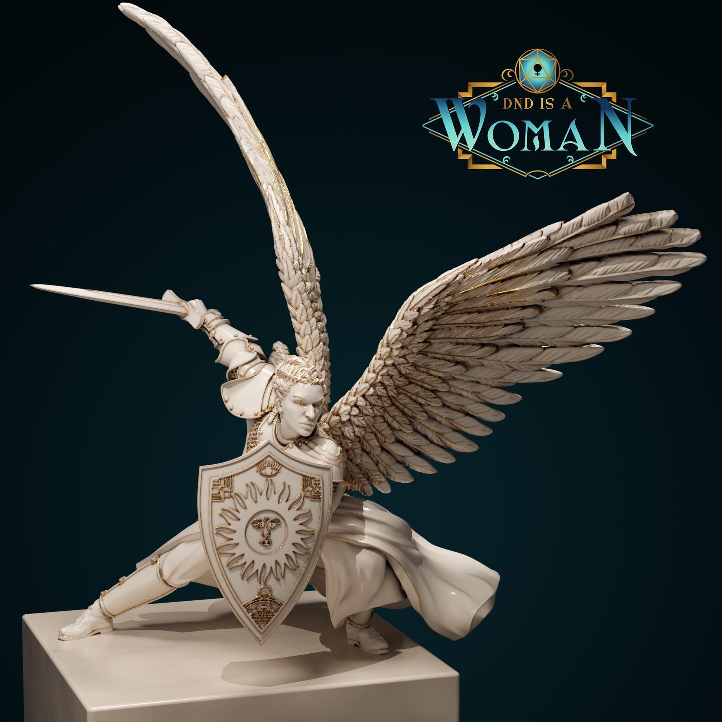 Aasimar Oathbreaker Paladin | D&D TTRPG Miniature | DnD Is A Woman | NO BASE