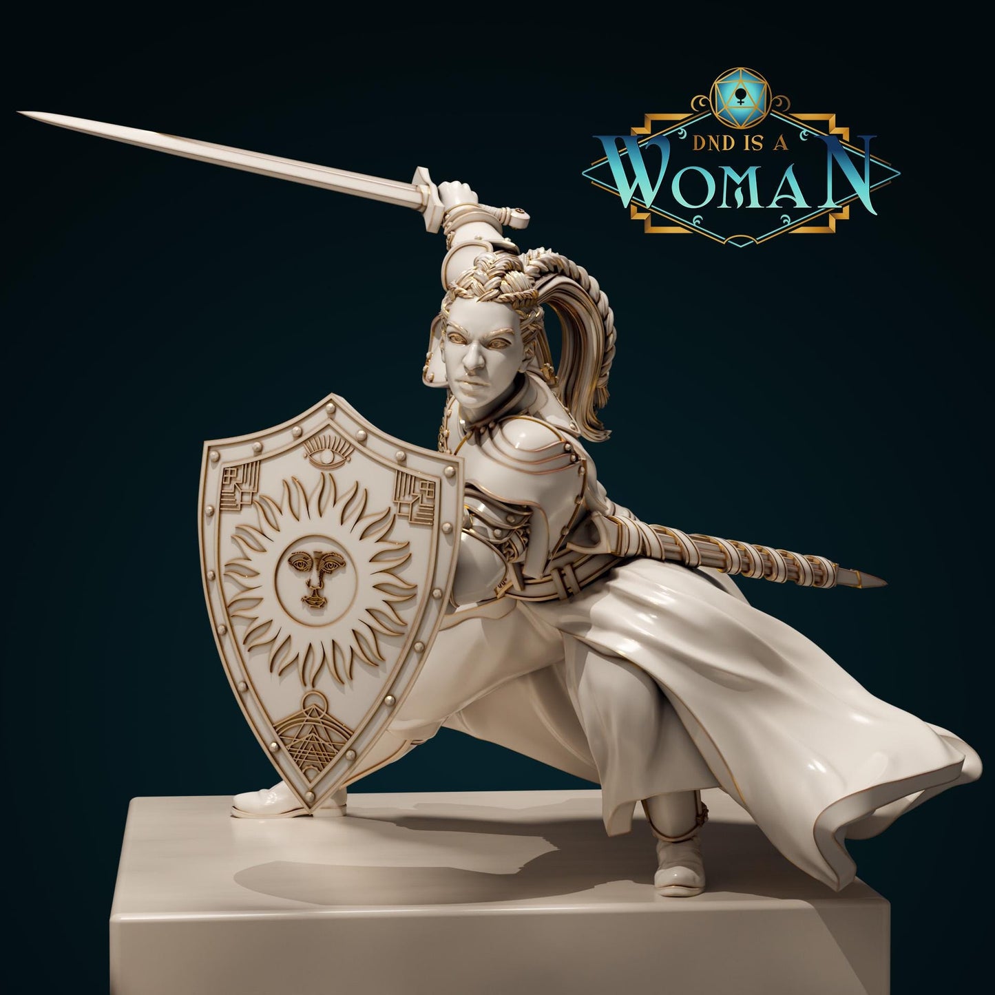 Aasimar Oathbreaker Paladin | D&D TTRPG Miniature | DnD Is A Woman | NO BASE