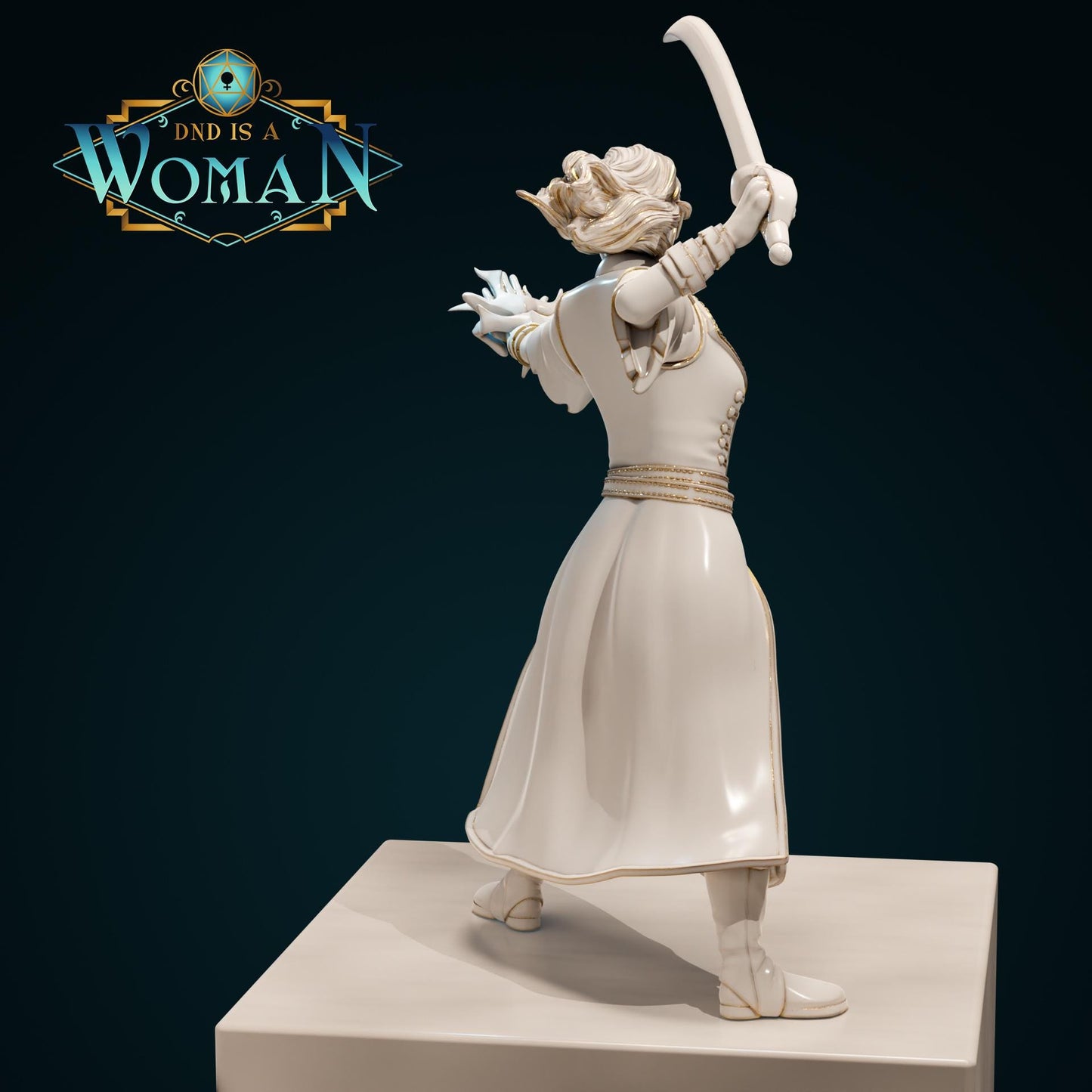 Elf Sorcerer, Laraine | D&D TTRPG Miniature | DnD Is A Woman | NO BASE