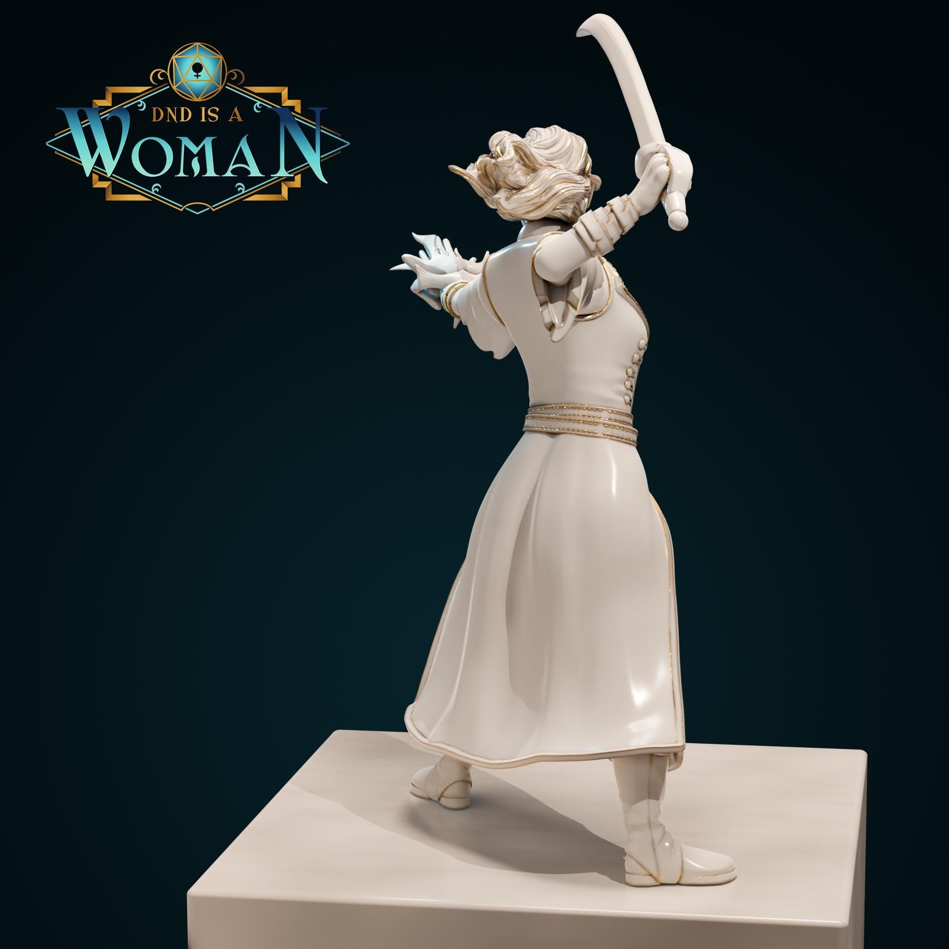 Elf Sorcerer, Laraine | D&D TTRPG Miniature | DnD Is A Woman | NO BASE