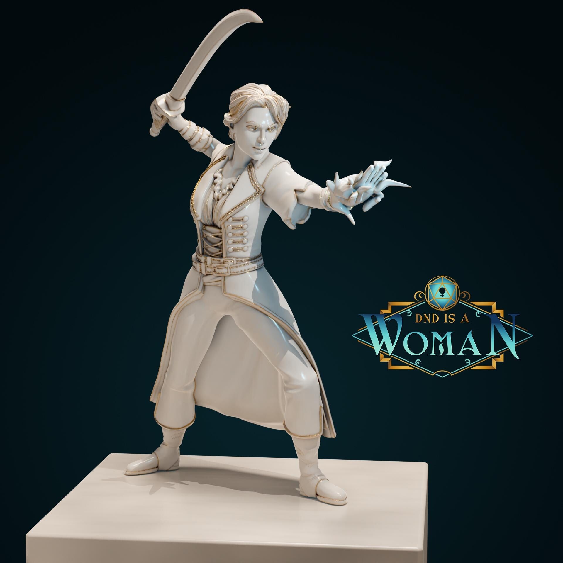 Elf Sorcerer, Laraine | D&D TTRPG Miniature | DnD Is A Woman | NO BASE