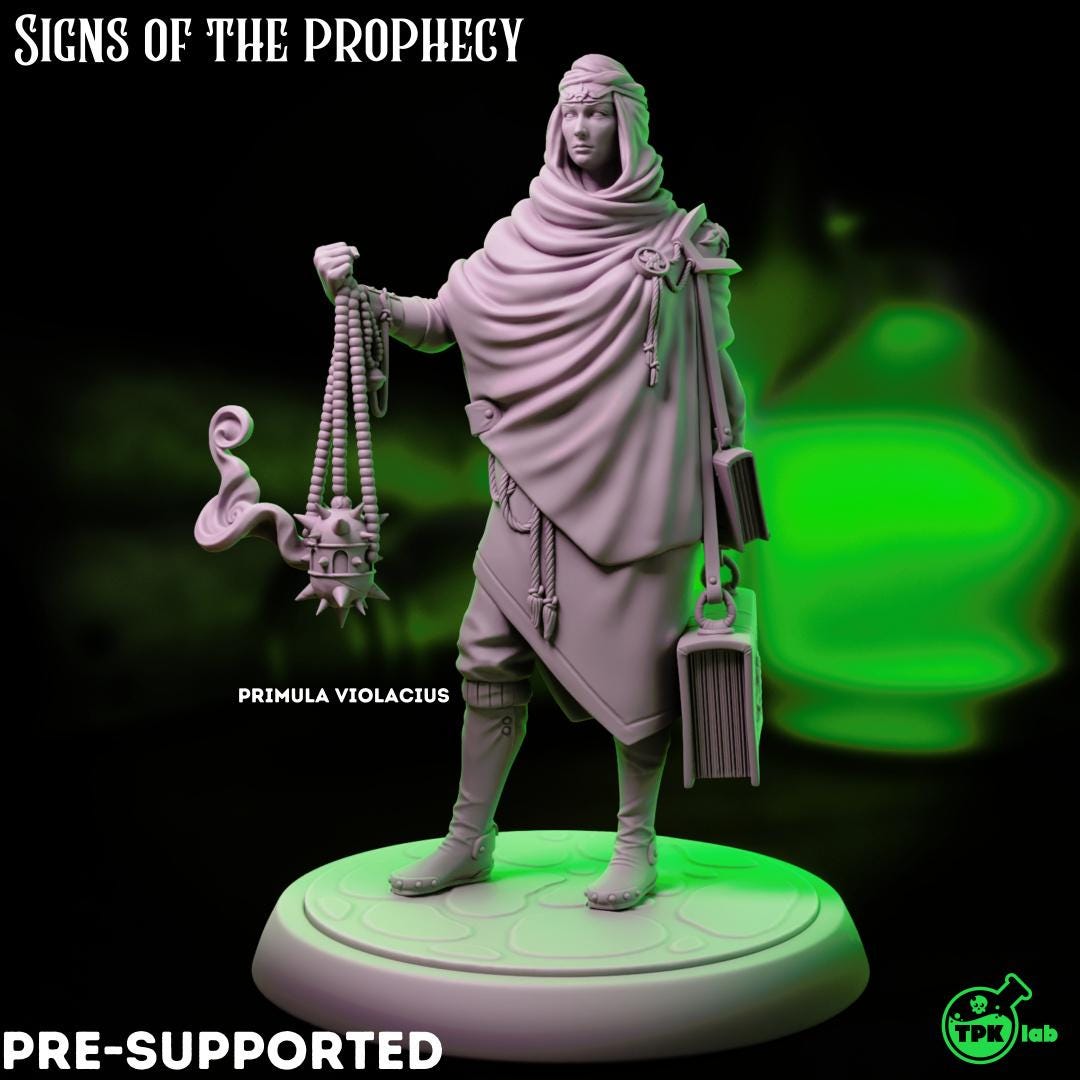 Human Clerics, Florianus or Primula Violacius | Tabletop Gaming Miniature | TPKLab