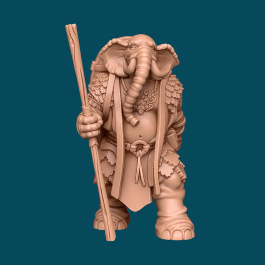 Seran, a Loxodon Druid | D&D TTRPG Miniature | Awkward Penguin Minis