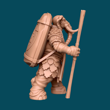 Seran, a Loxodon Druid | D&D TTRPG Miniature | Awkward Penguin Minis