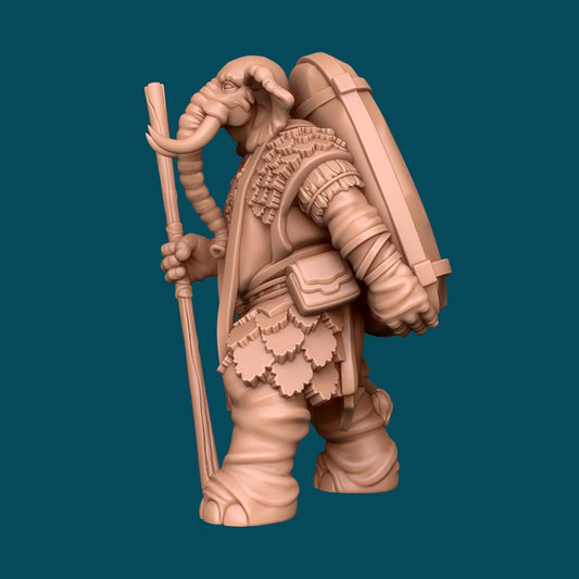 Seran, a Loxodon Druid | D&D TTRPG Miniature | Awkward Penguin Minis
