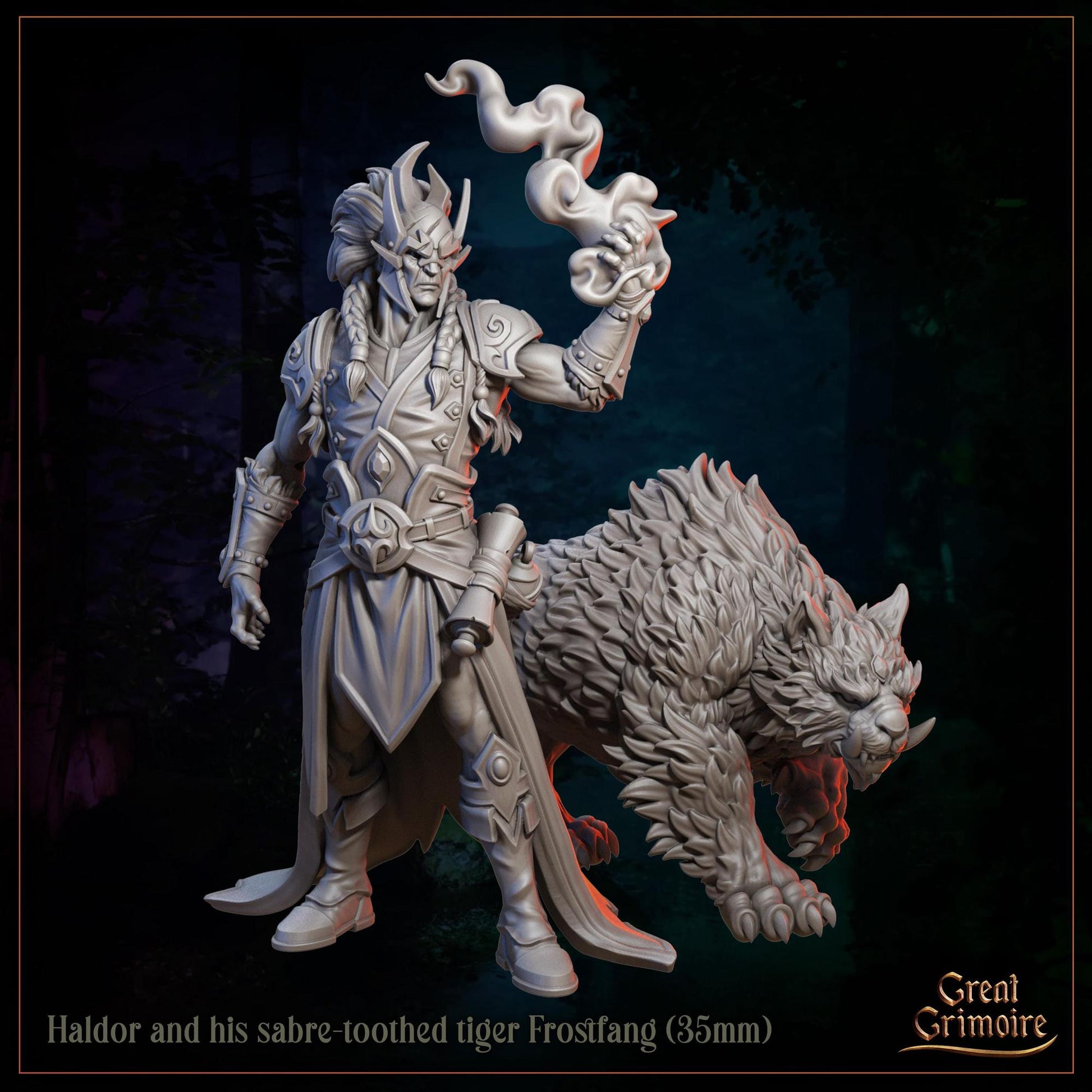 Unique Mystical Animal Allies for Gaming | Miniature Strange Beasts & Spirit Guardians | Tabletop Gaming 3D Print Miniature | Great Grimoire