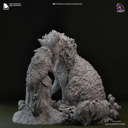 Wolf Princess | 3D Print Garage Kit Anime Fan Art Statue | Bulkamancer Sculpts