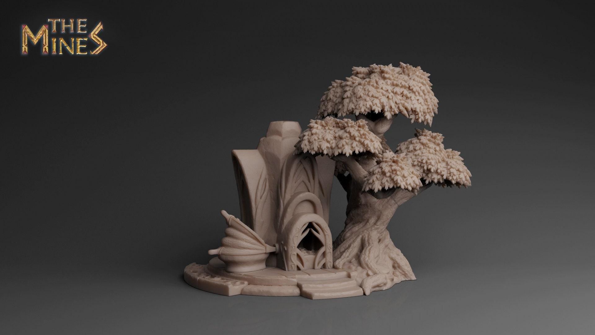 Elven Forge | Tabletop Gaming Playable, Diorama, Dollhouse 3D Printed Building | The Mines