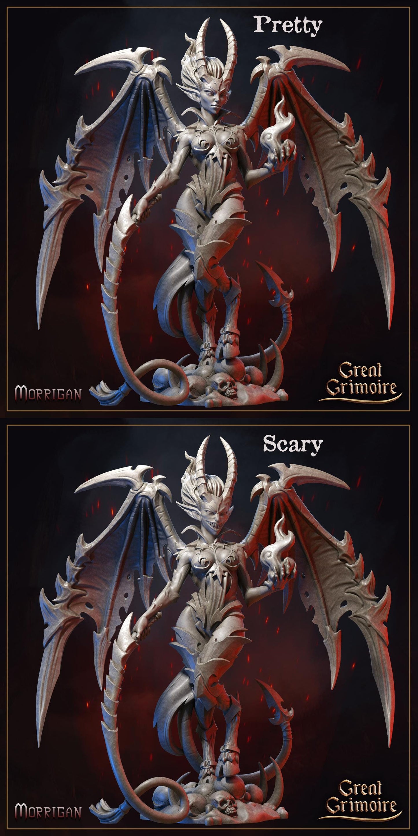 Burning Chaos, Hell, Demons, Devils, Imps, Succubus, Incubus | Tabletop Gaming Miniatures and Display Collection | Great Grimoire