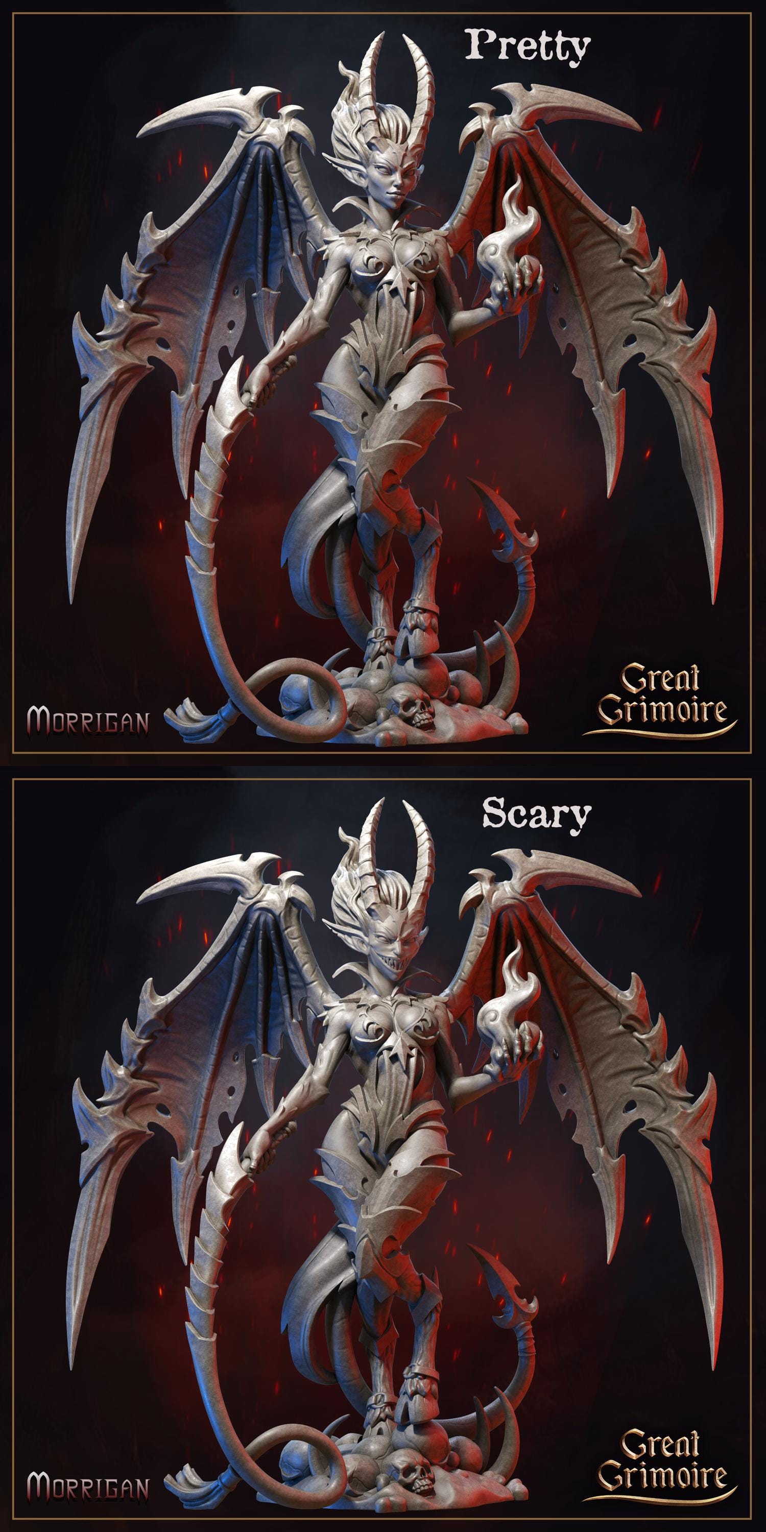 Burning Chaos, Hell, Demons, Devils, Imps, Succubus, Incubus | Tabletop Gaming Miniatures and Display Collection | Great Grimoire