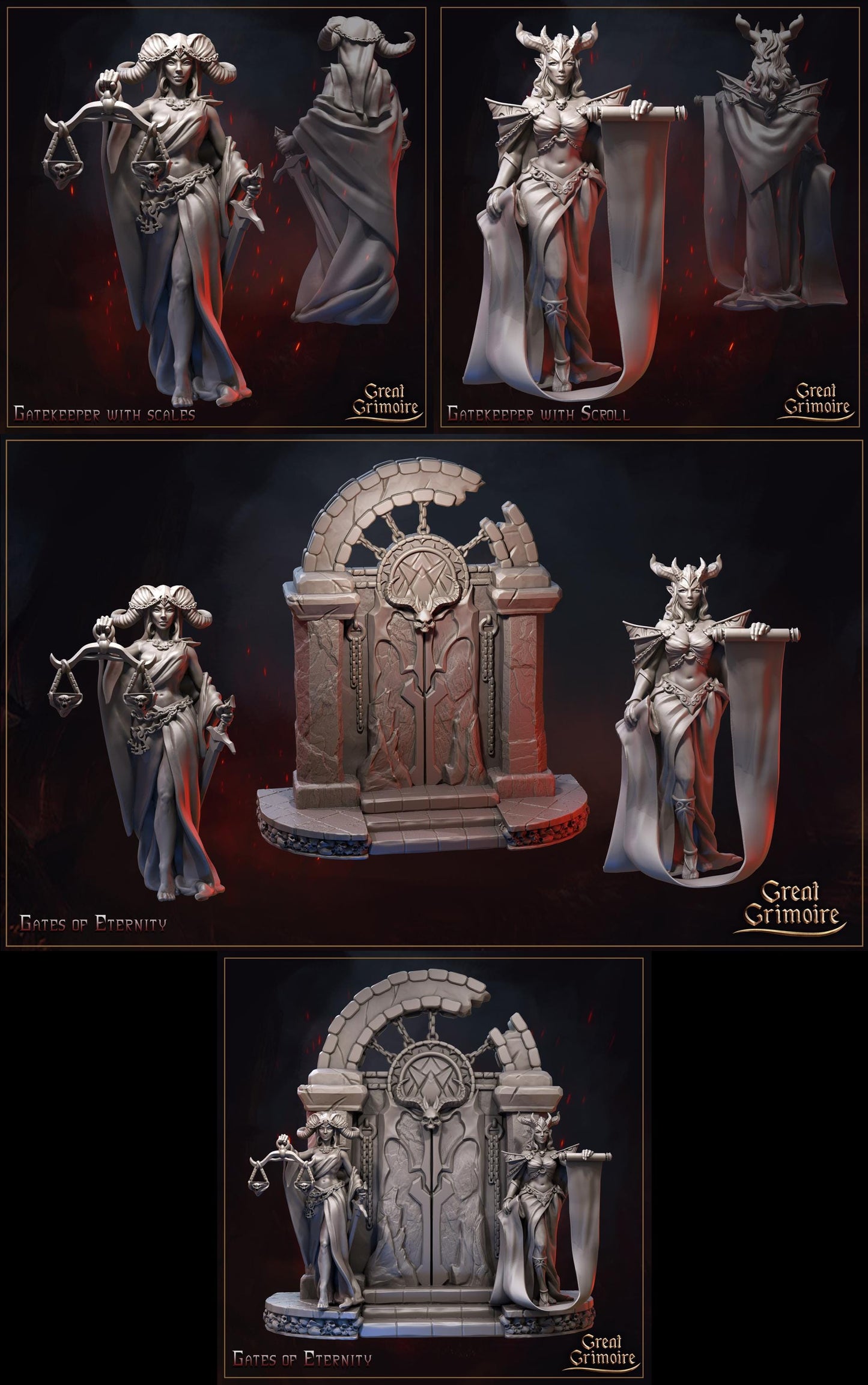 Burning Chaos, Hell, Demons, Devils, Imps, Succubus, Incubus | Tabletop Gaming Miniatures and Display Collection | Great Grimoire