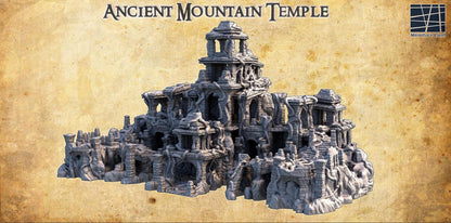 Ancient Mountain Temple | 28mm Scale Model Terrain | D&D TTRPG Playable 3D Printed Building | MiniatureLand