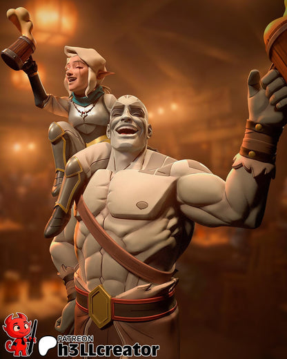 1:12 Friendship of Faith and Fury | Resin Garage Kit Figure Game Show Fan Art | h3LL creator