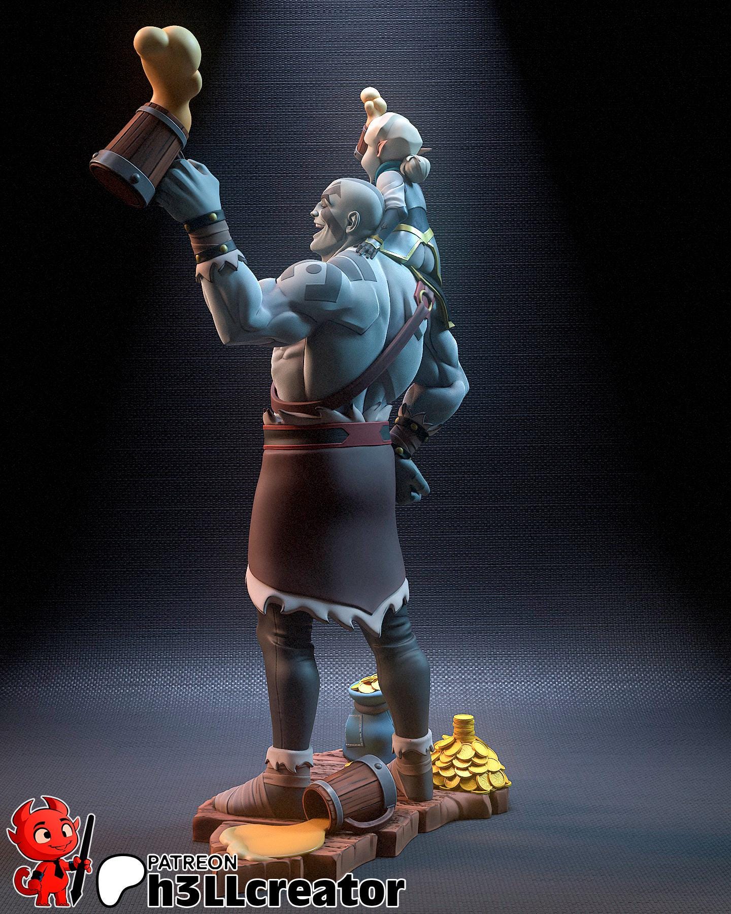 1:12 Friendship of Faith and Fury | Resin Garage Kit Figure Game Show Fan Art | h3LL creator