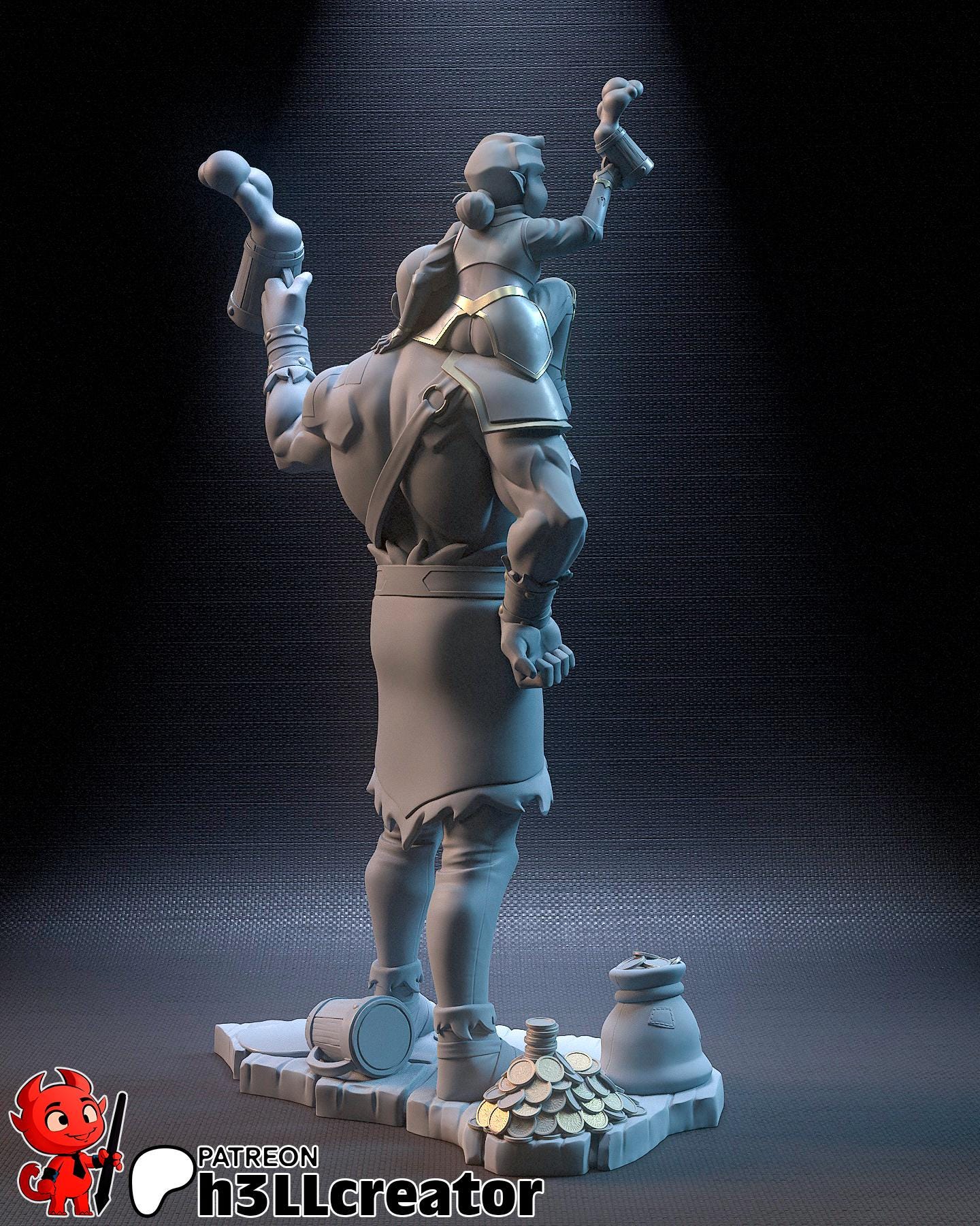 1:12 Friendship of Faith and Fury | Resin Garage Kit Figure Game Show Fan Art | h3LL creator