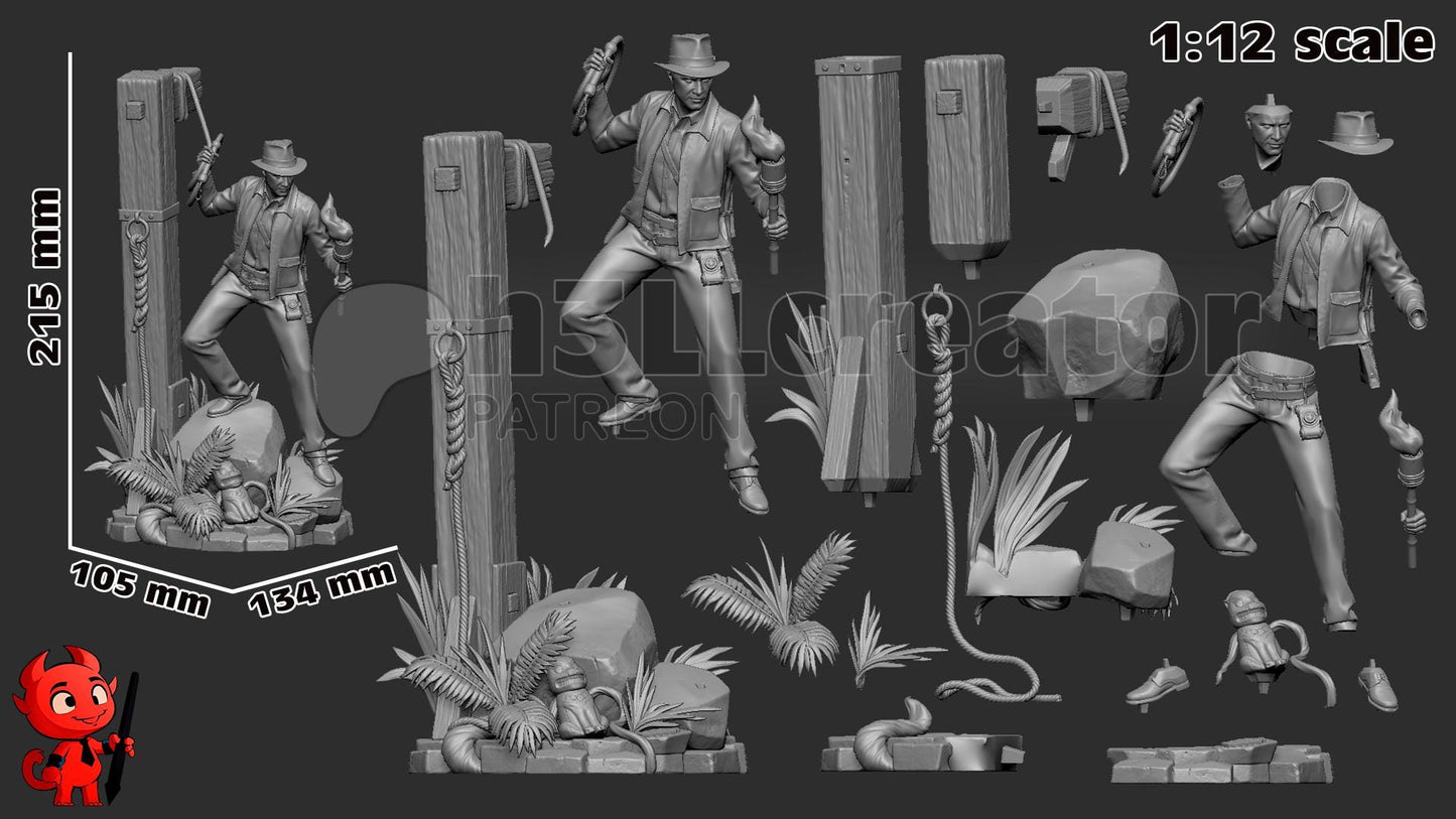 1:12 Seeker of Lost Relics | Resin Garage Kit Figure Movie Fan Art | h3LL creator