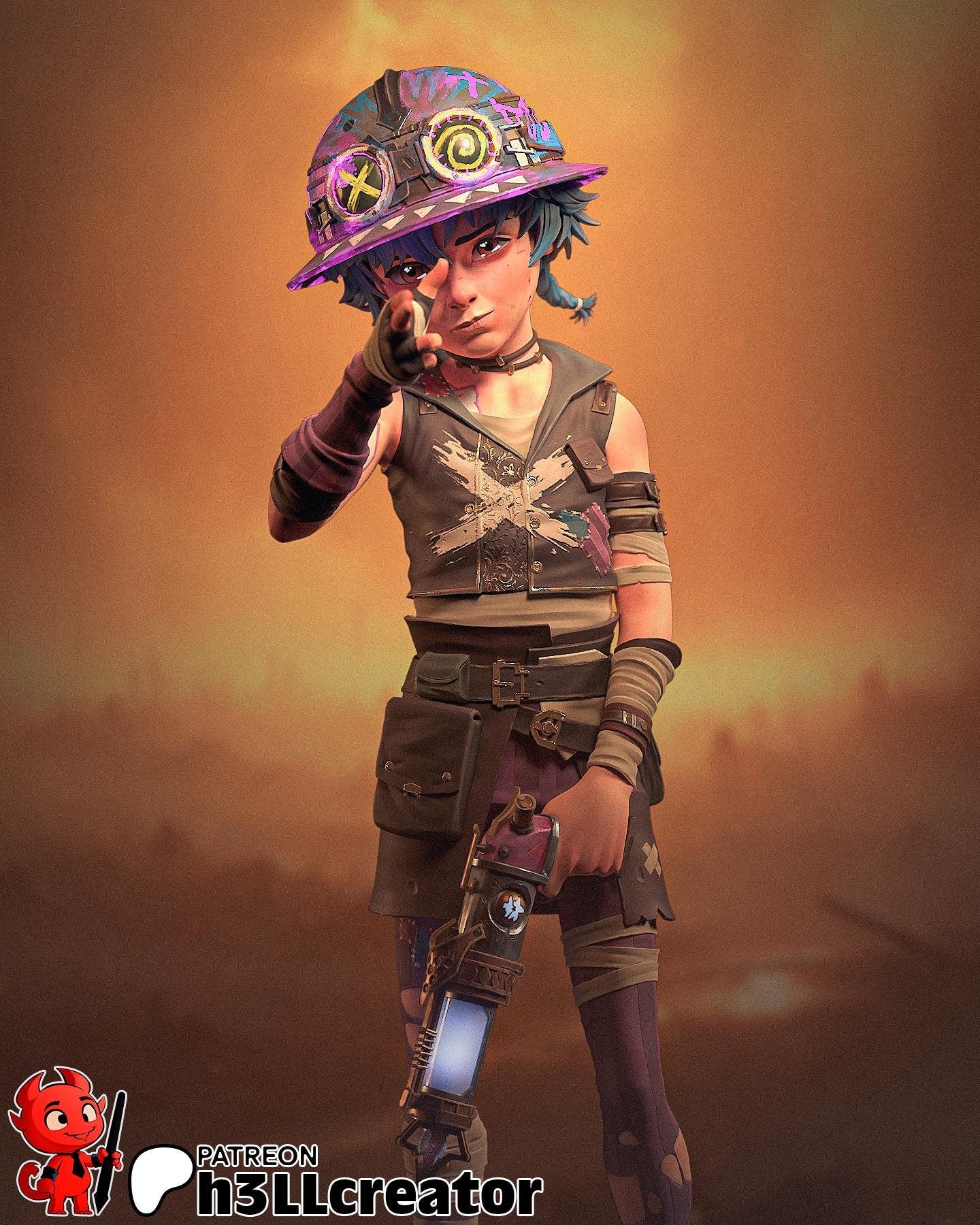 1:12 Spark of Hope | Resin Garage Kit Figure Show Fan Art | h3LL creator