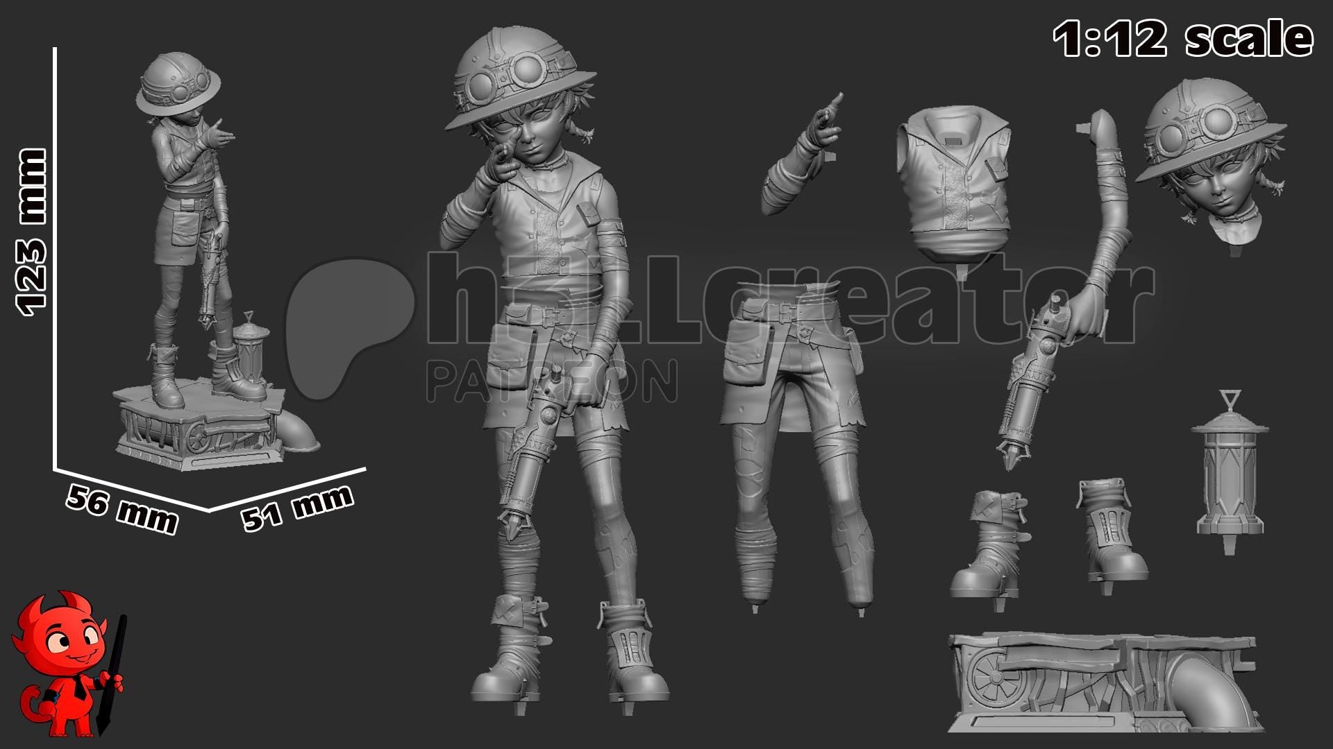 1:12 Spark of Hope | Resin Garage Kit Figure Show Fan Art | h3LL creator