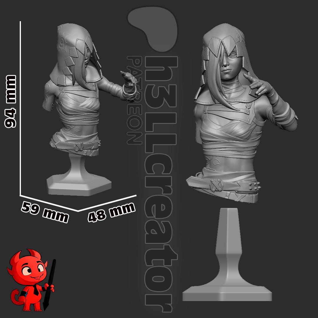 1:12 Harbinger of Havoc | Resin Garage Kit Figure Game Show Fan Art | h3LL creator