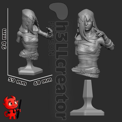 1:12 Harbinger of Havoc | Resin Garage Kit Figure Game Show Fan Art | h3LL creator