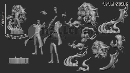 1:12 Gunslinger’s Curse | Resin Garage Kit Figure Game D&D Show Fan Art | h3LL creator