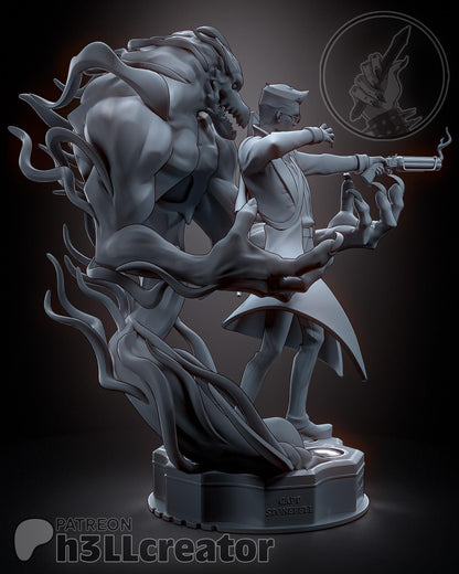 1:12 Gunslinger’s Curse | Resin Garage Kit Figure Game D&D Show Fan Art | h3LL creator