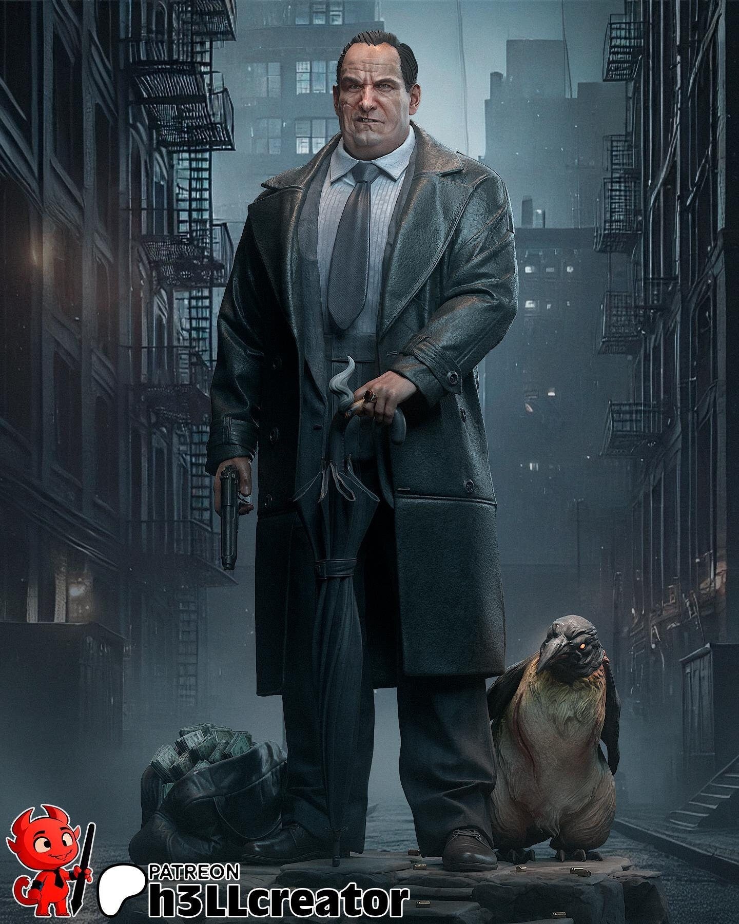 1:12 Bird Among the Wolves | Resin Garage Kit Figure Comic Fan Art | h3LL creator